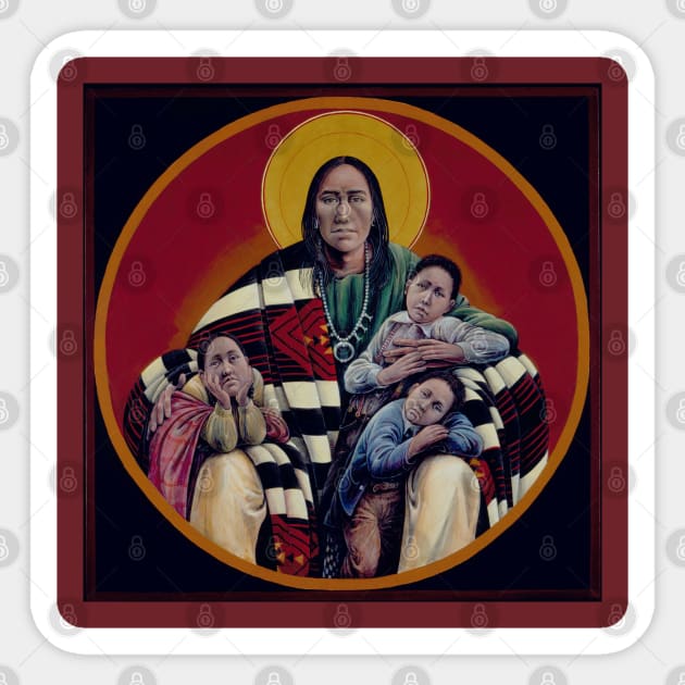 Jesus with Children II Sticker by JBG ICON